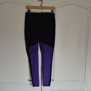 On Running Women's Black & Purple Tights Long